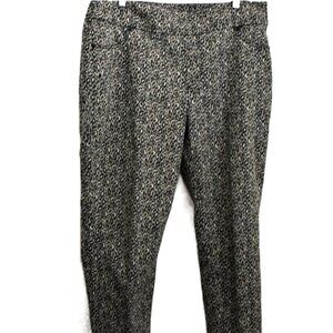 Chicos nicky jeggings animal print ankle pull up jeans size 1.5